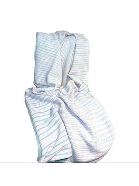 Tweed Baby Blanket Soft Color Blue Pink White Rectangular Bed Cover 60" x 37"